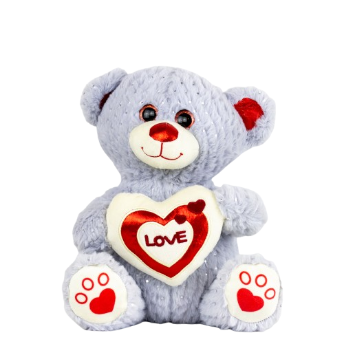 Λούτρινο Αρκουδάκι με Καρδιά 34cm